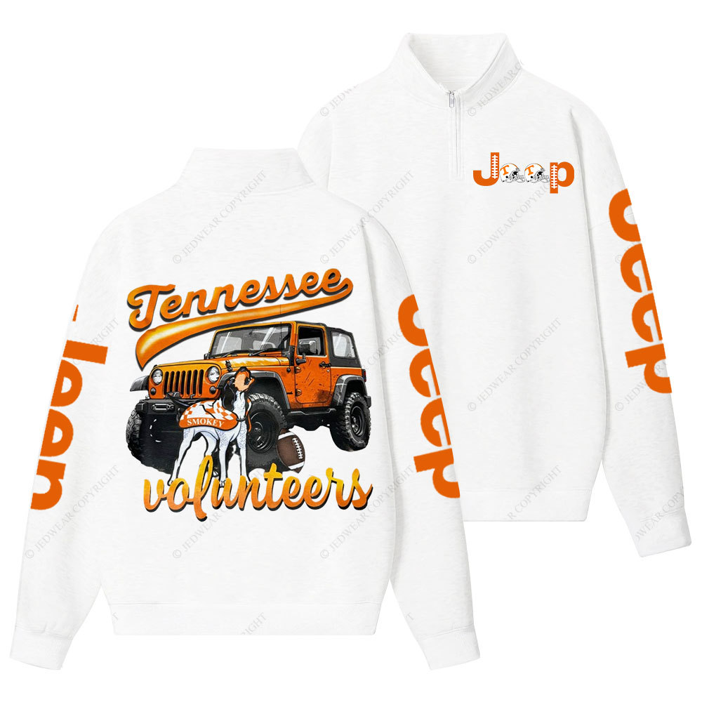 Tennessee Vols Orange Jp Helemet Jp Lover Half-Zip Jacket Sweatshirt