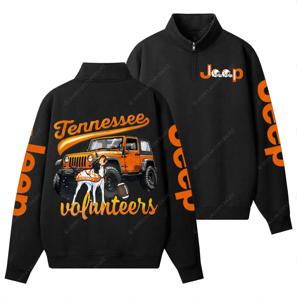 Tennessee Vols Orange Jp Helemet Jp Lover Half-Zip Jacket Sweatshirt