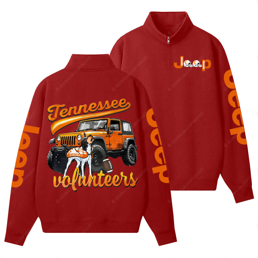 Tennessee Vols Orange Jp Helemet Jp Lover Half-Zip Jacket Sweatshirt