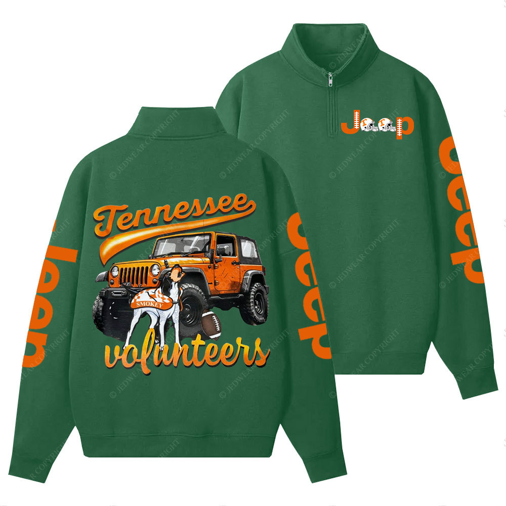 Tennessee Vols Orange Jp Helemet Jp Lover Half-Zip Jacket Sweatshirt