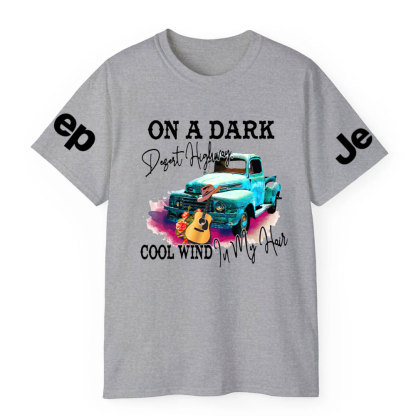On A Dark Desert Highway Cool Wind In My Hair Guitar Jp Lover T-Shirt