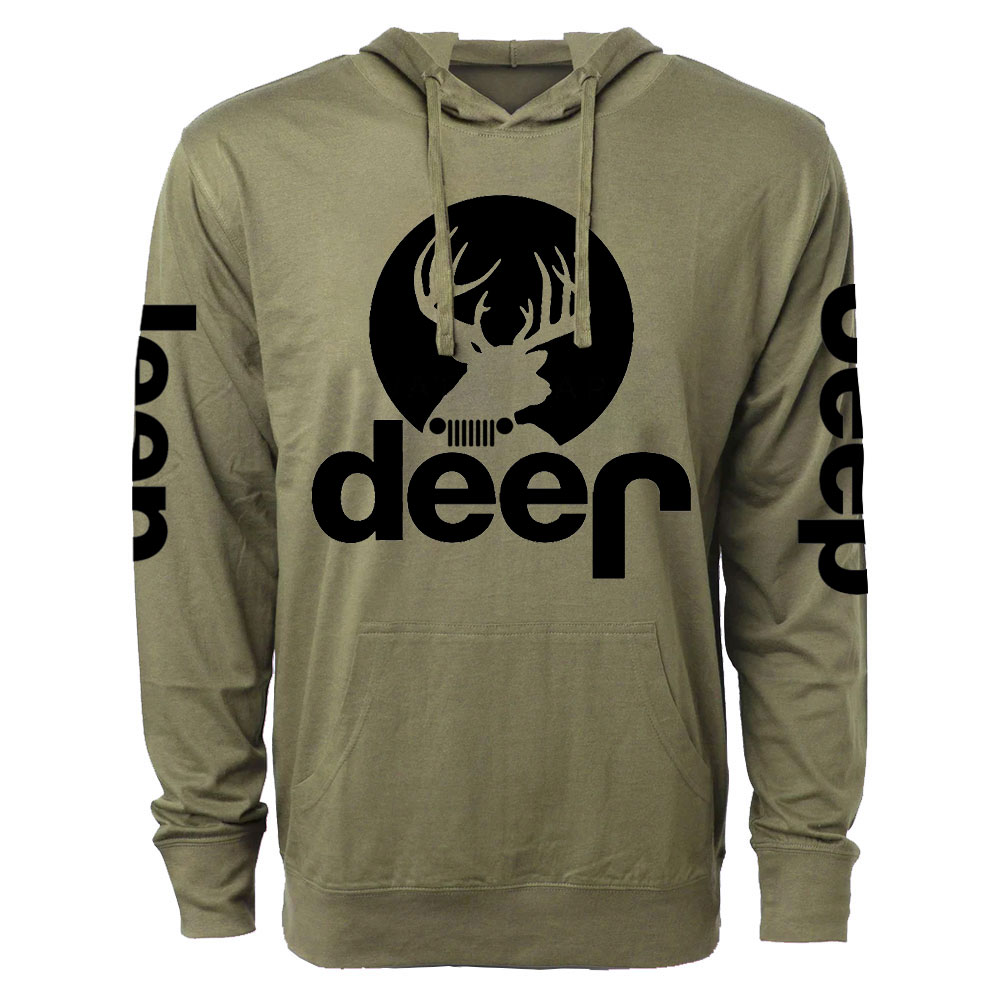 Funny Deer Jp Oversized Lightweight Hoodie