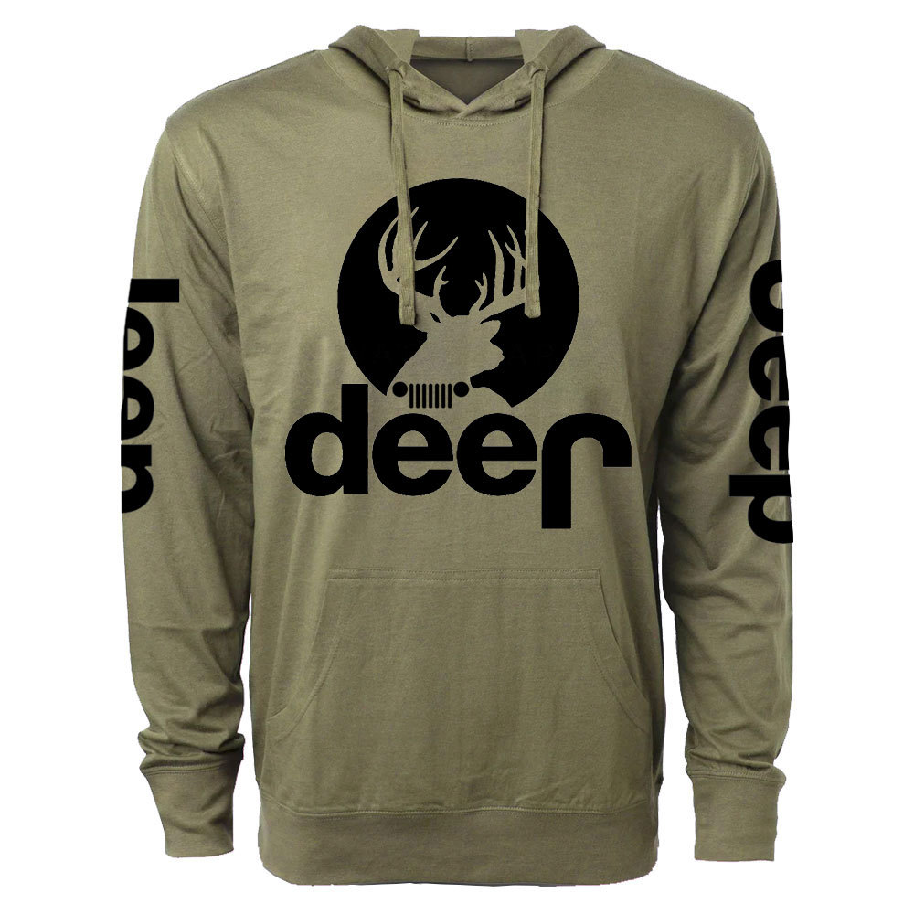 Funny Deer Jp Oversized Lightweight Hoodie