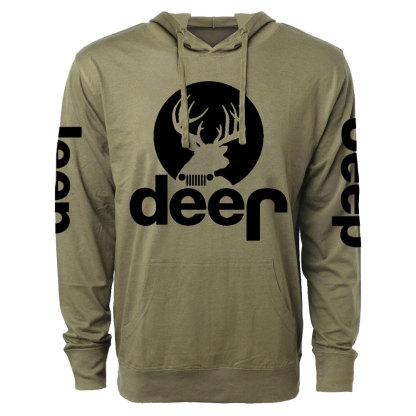 Funny Deer Jp Oversized Lightweight Hoodie