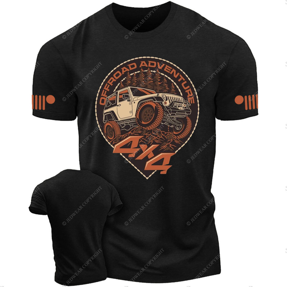 Offroad Adventure 4x4 Car Vehicle Jp Badges T-Shirt