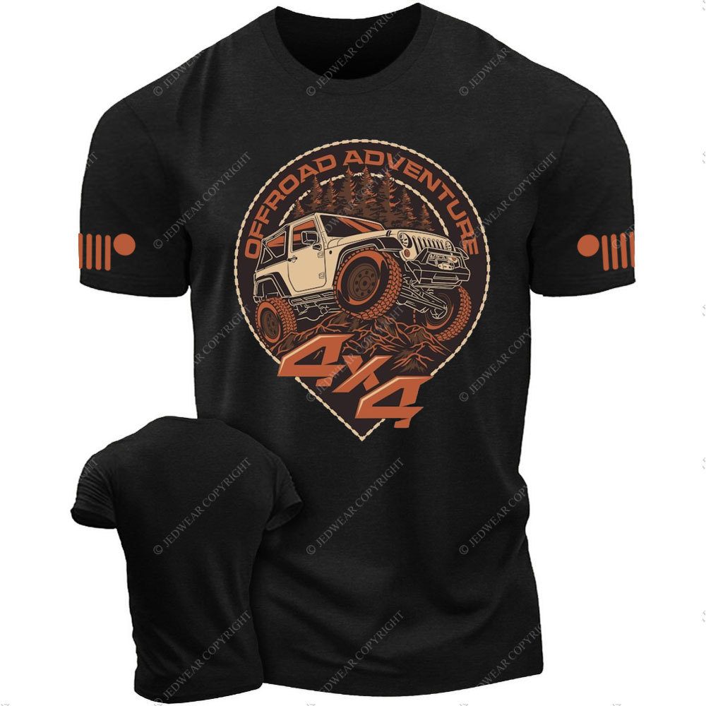 Offroad Adventure 4x4 Car Vehicle Jp Badges T-Shirt