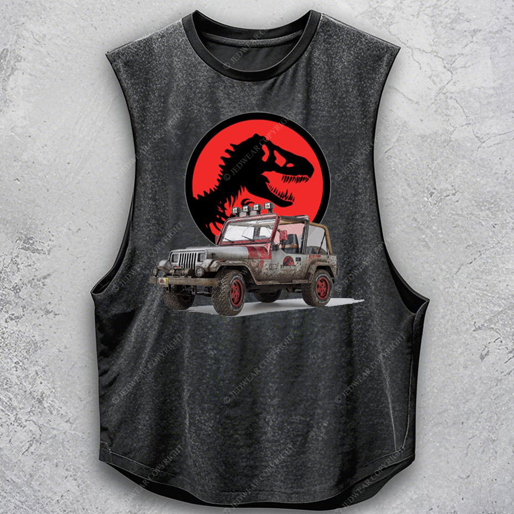 Dinosaur Jp with Red Horror Rex Men's Tank