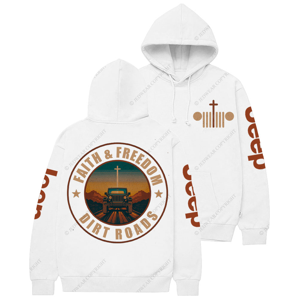 Faith, Freedom and Dirt Roads Jp Casual Hoodie