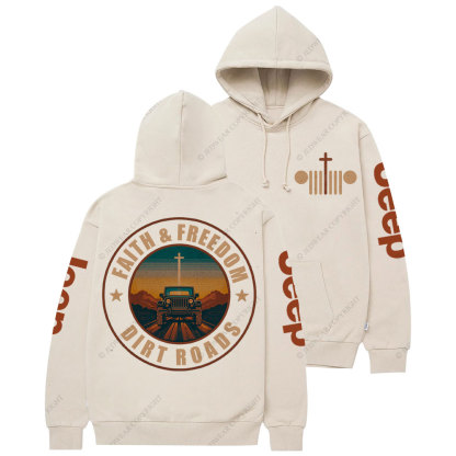 Faith, Freedom and Dirt Roads Jp Casual Hoodie