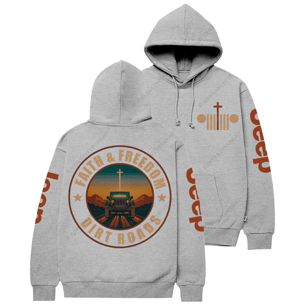 Faith, Freedom and Dirt Roads Jp Casual Hoodie