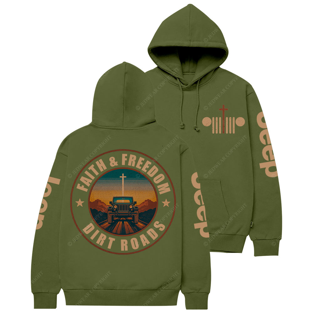 Faith, Freedom and Dirt Roads Jp Casual Hoodie