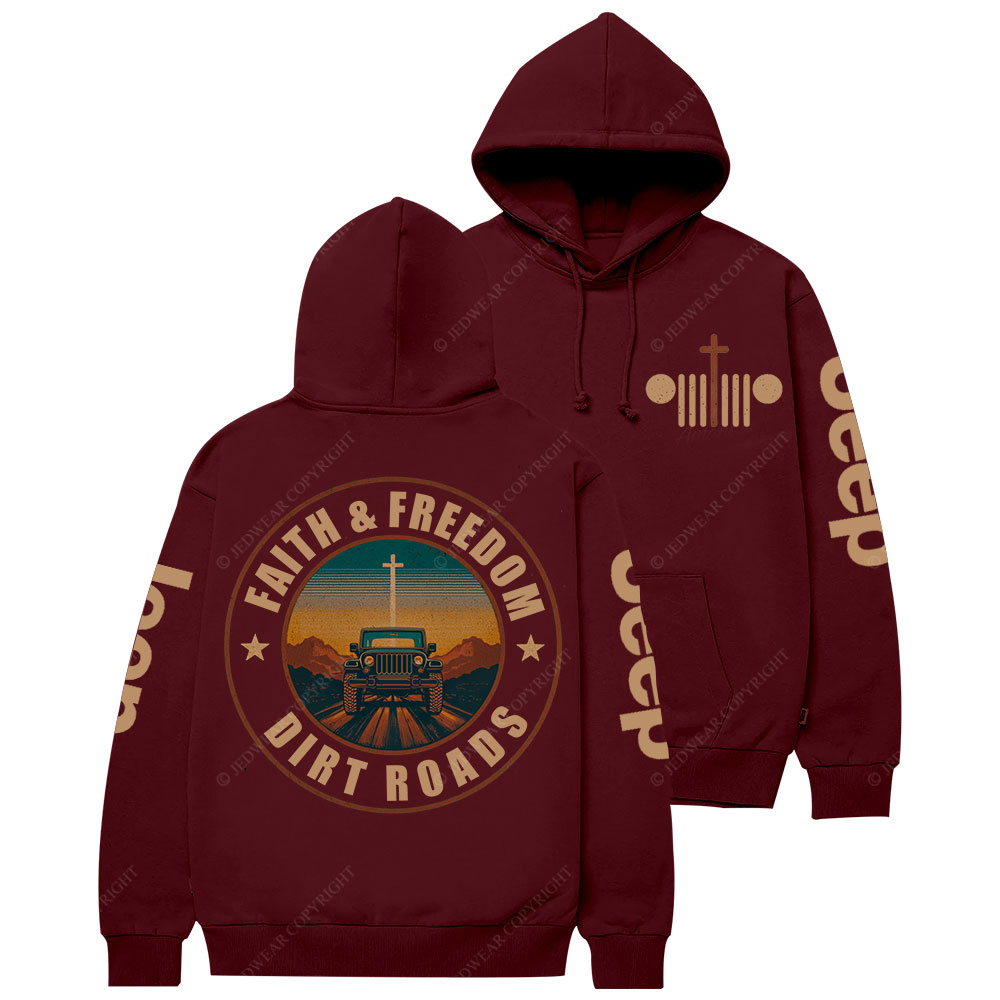 Faith, Freedom and Dirt Roads Jp Casual Hoodie