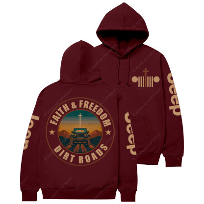Faith, Freedom and Dirt Roads Jp Casual Hoodie