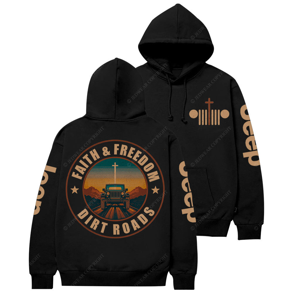 Faith, Freedom and Dirt Roads Jp Casual Hoodie