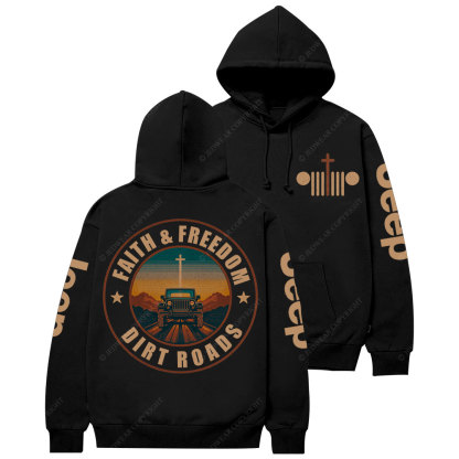 Faith, Freedom and Dirt Roads Jp Casual Hoodie