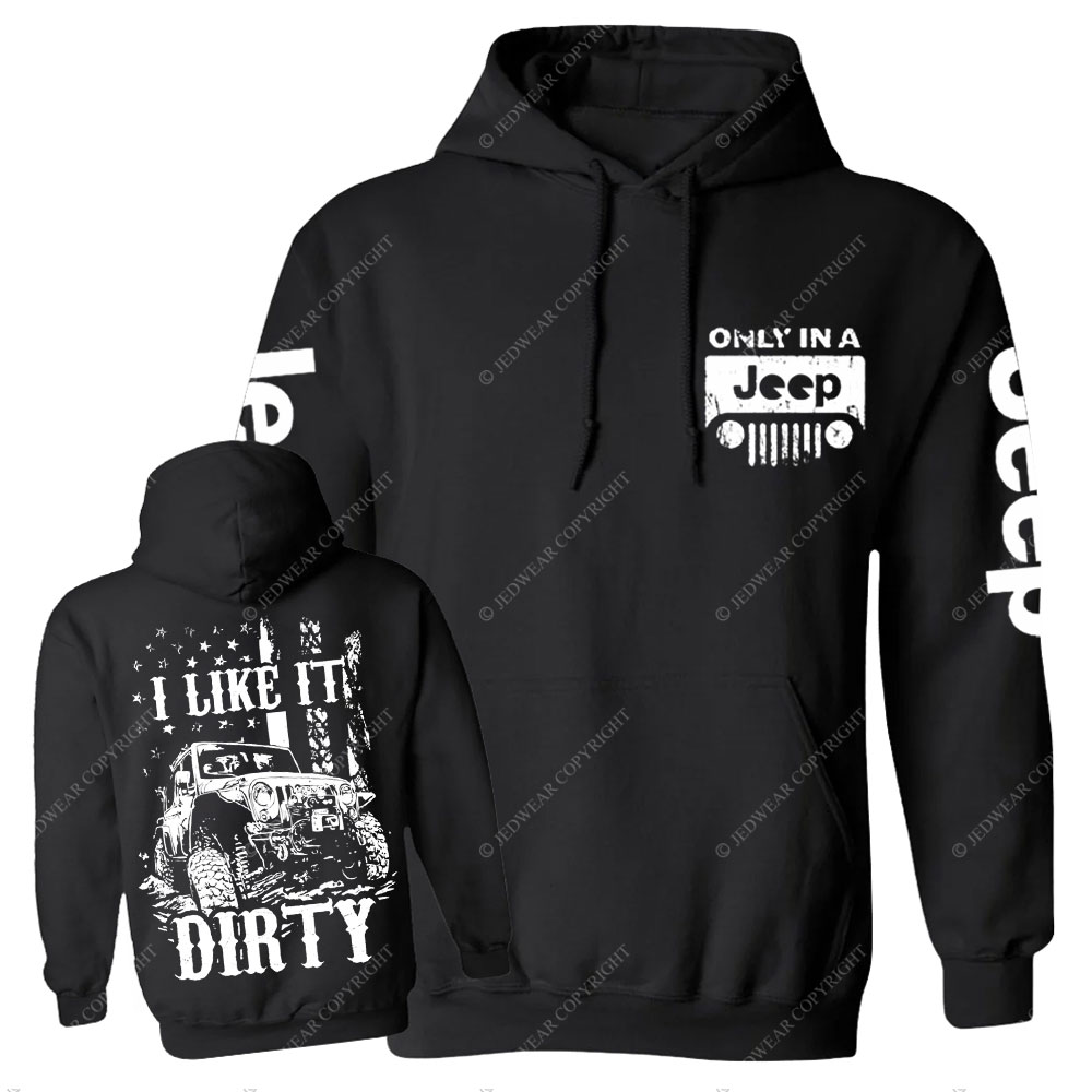 Jp Offroad American Flag Get Dirty Men Casual Hoodie