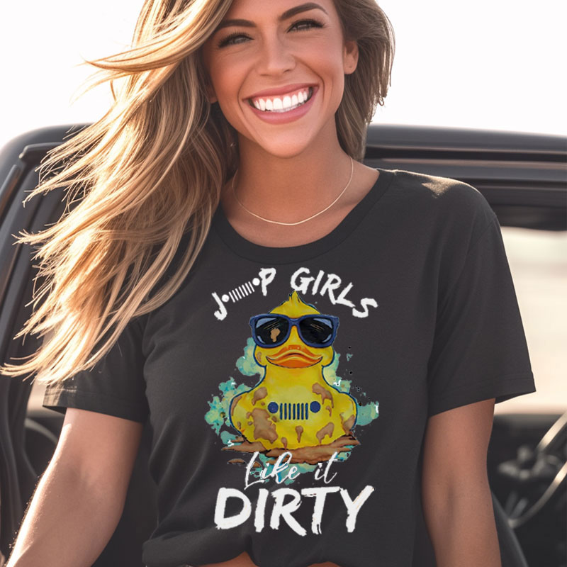 JP Girls Like It Dirty Yellow Rubber Duck - Funny Jp T-shirt
