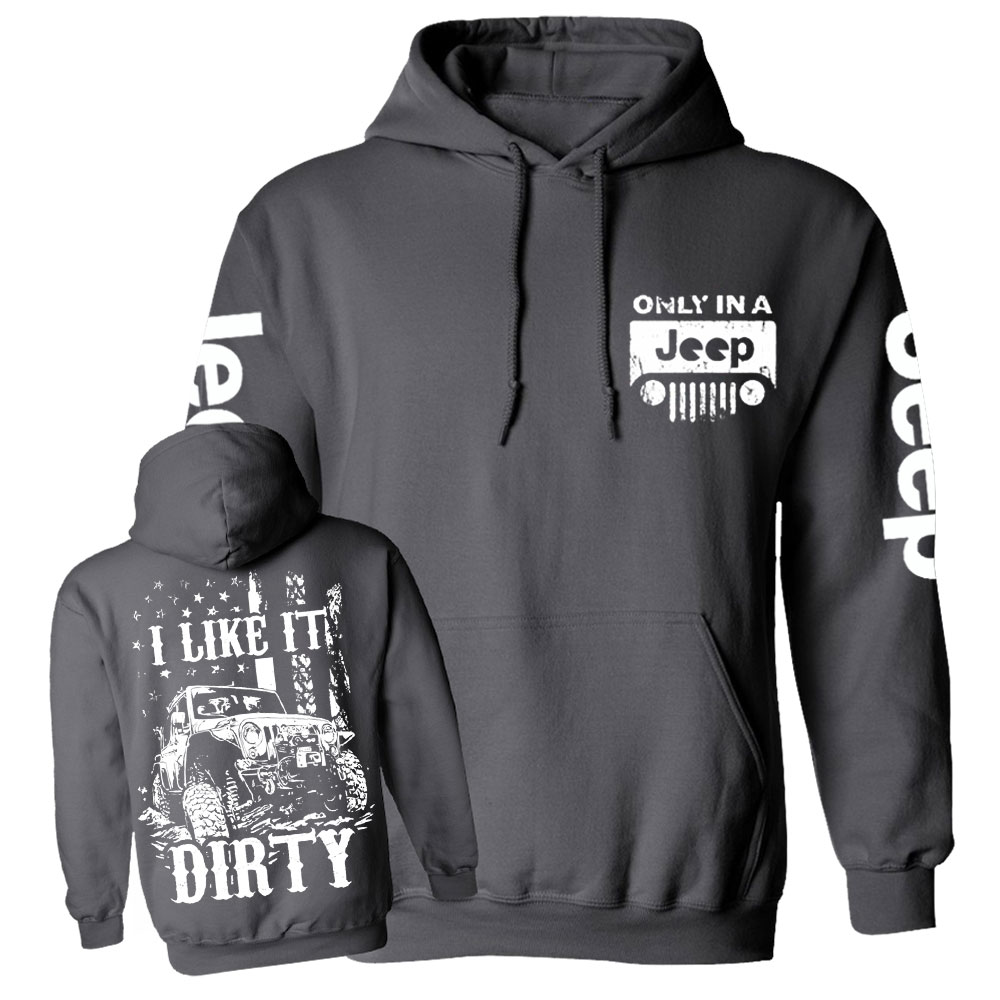 Jp Offroad American Flag Get Dirty Men Casual Hoodie