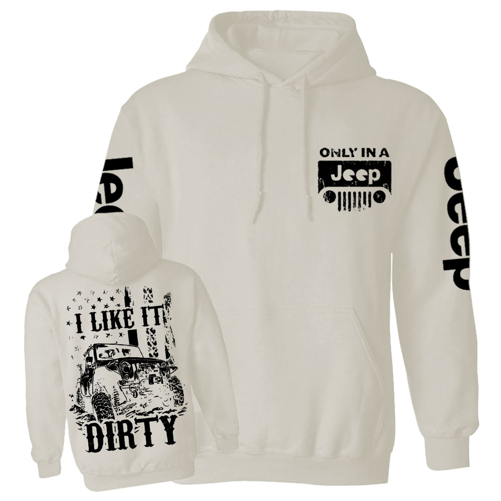 Jp Offroad American Flag Get Dirty Men Casual Hoodie