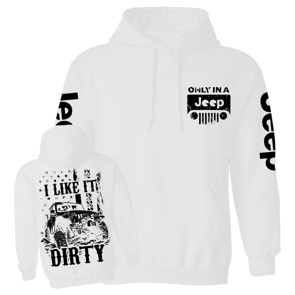 Jp Offroad American Flag Get Dirty Men Casual Hoodie