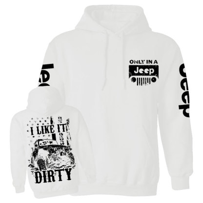Jp Offroad American Flag Get Dirty Men Casual Hoodie