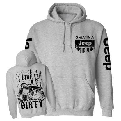 Jp Offroad American Flag Get Dirty Men Casual Hoodie