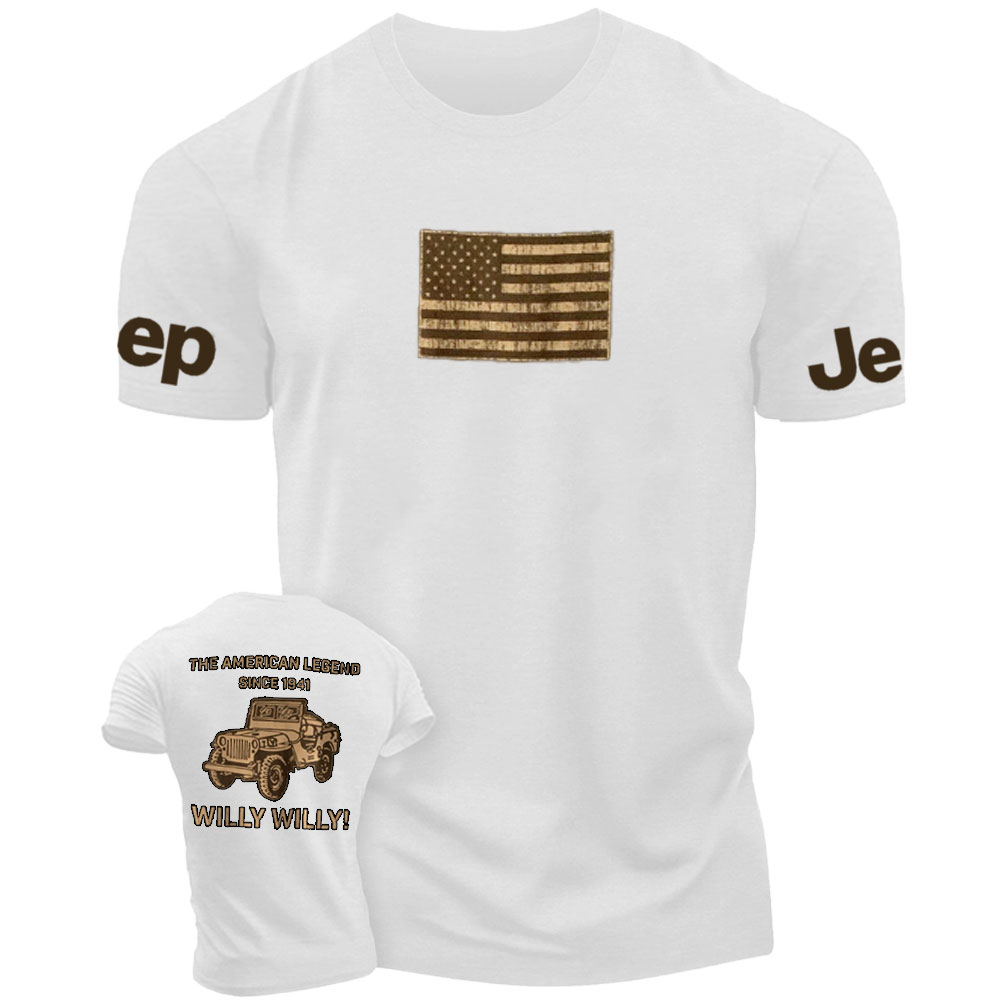 Jp Willy The American Legend Flag Brown Double Printed Men T-Shirt