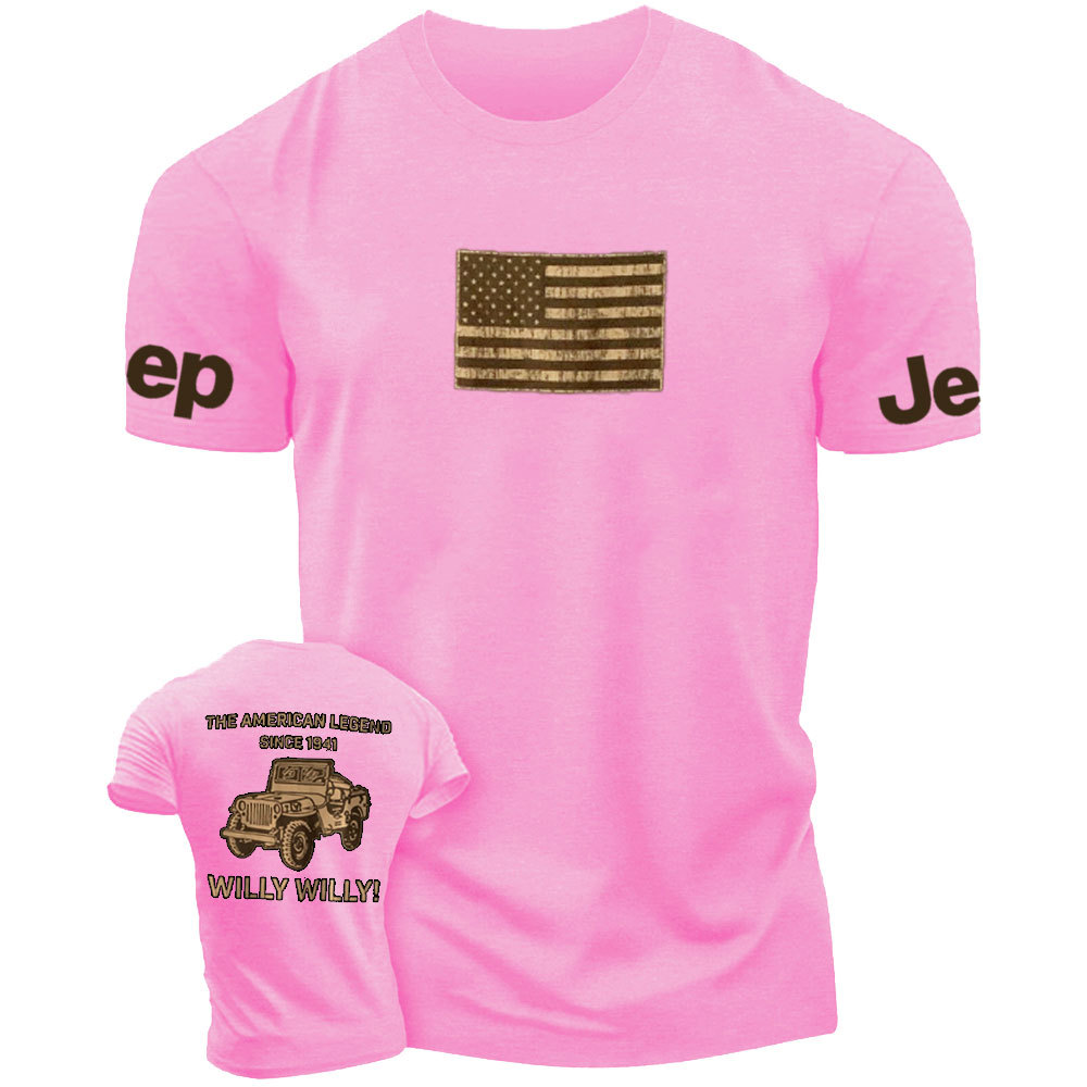 Jp Willy The American Legend Flag Brown Double Printed Men T-Shirt