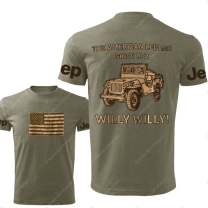 Jp Willy The American Legend Flag Brown Double Printed Men T-Shirt