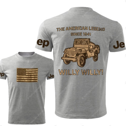 Jp Willy The American Legend Flag Brown Double Printed Men T-Shirt
