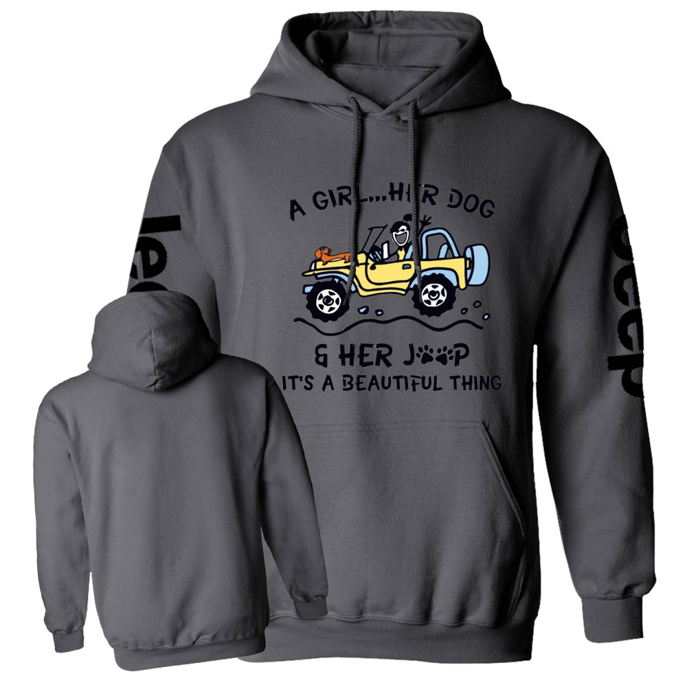 A Girl Her Dog And Her Jp It’s A Beautiful Thing Casual Hoodie