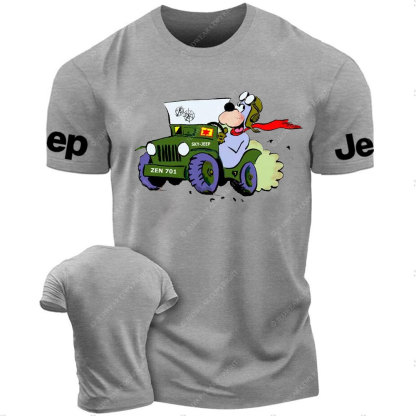 Cartoon Dog Driving Sky Jp T-Shirt