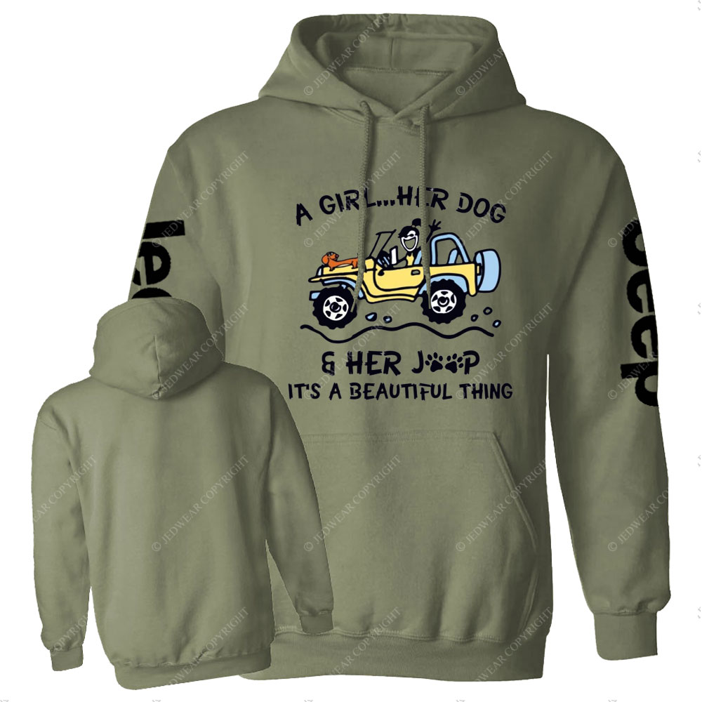 A Girl Her Dog And Her Jp It’s A Beautiful Thing Casual Hoodie