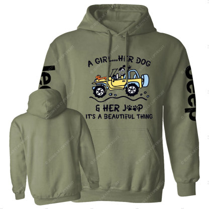 A Girl Her Dog And Her Jp It’s A Beautiful Thing Casual Hoodie