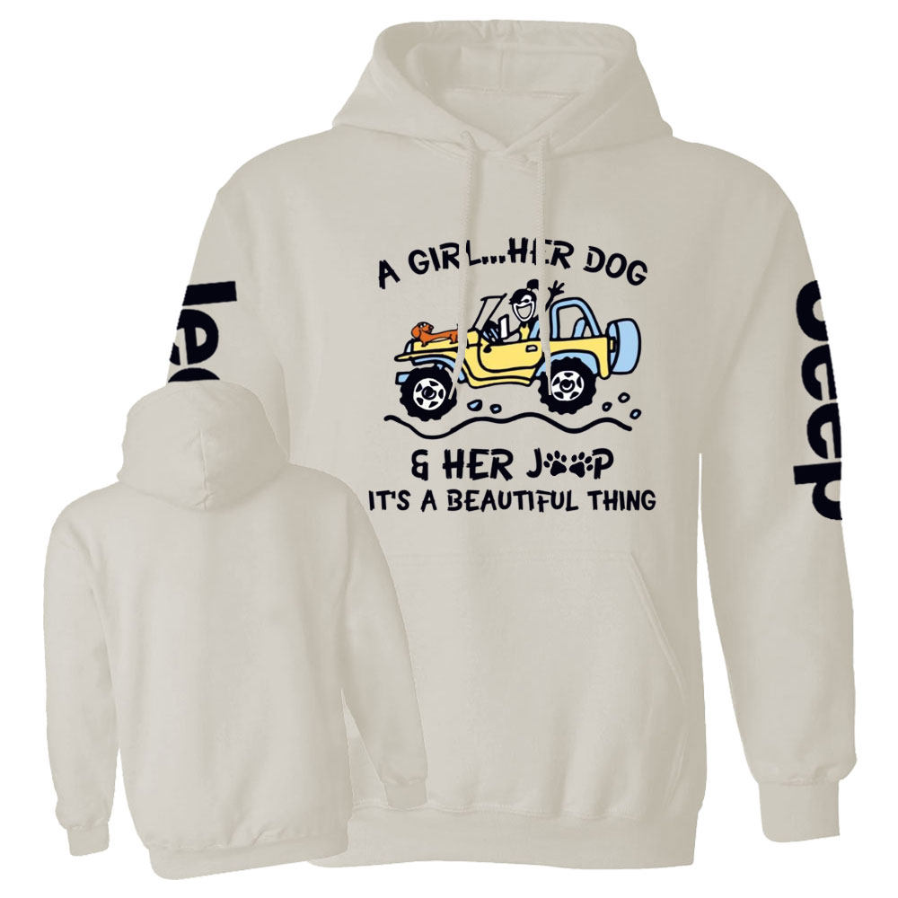 A Girl Her Dog And Her Jp It’s A Beautiful Thing Casual Hoodie