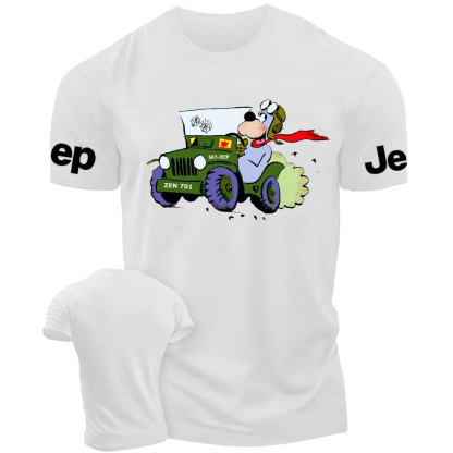 Cartoon Dog Driving Sky Jp T-Shirt