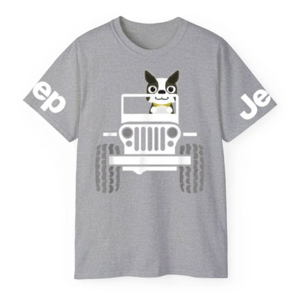 Funny Boston Terrier Dog Jp Dad Dog Jp Mom T-Shirt