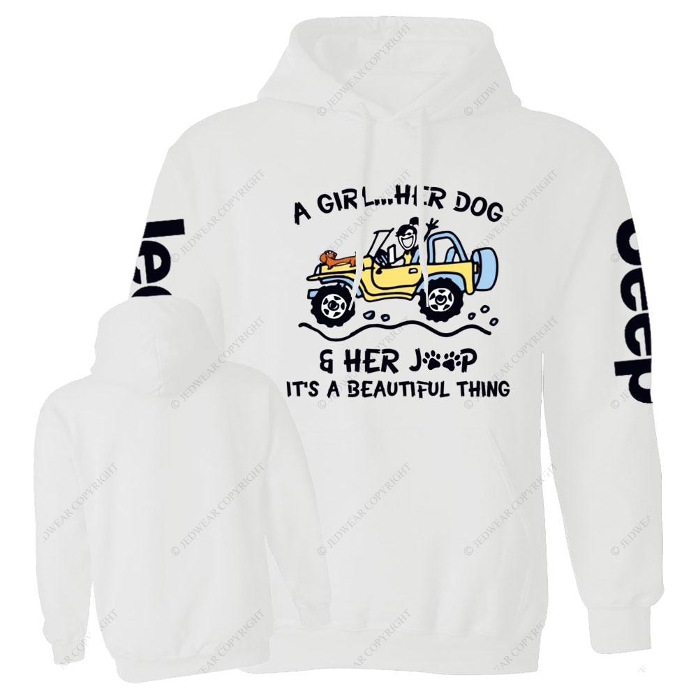 A Girl Her Dog And Her Jp It’s A Beautiful Thing Casual Hoodie