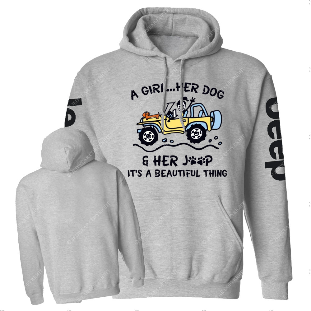 A Girl Her Dog And Her Jp It’s A Beautiful Thing Casual Hoodie