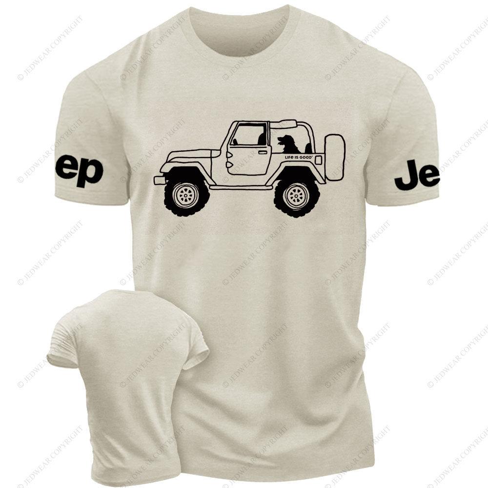 Life Is Good Favorite Passenger Dog Jp 4x4 T-Shirt