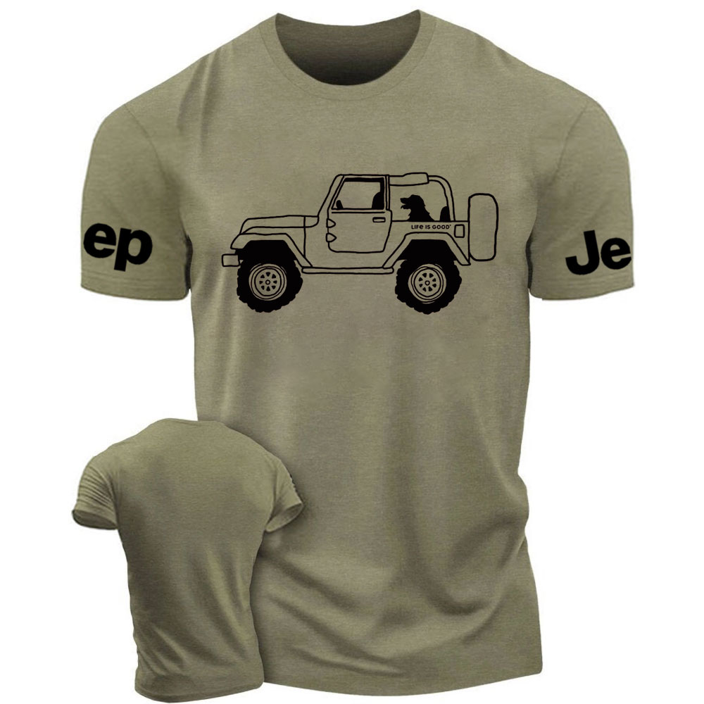 Life Is Good Favorite Passenger Dog Jp 4x4 T-Shirt