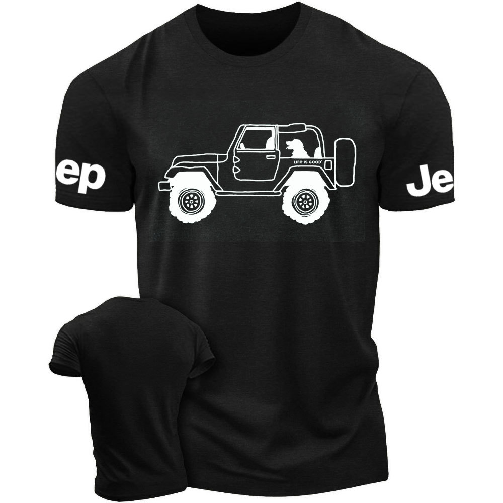 Life Is Good Favorite Passenger Dog Jp 4x4 T-Shirt