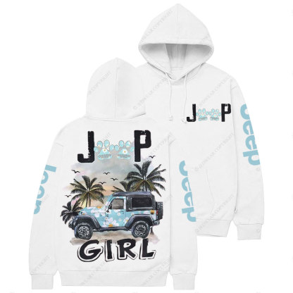 Jp Dog Paws Beach Girl Casual Hoodie