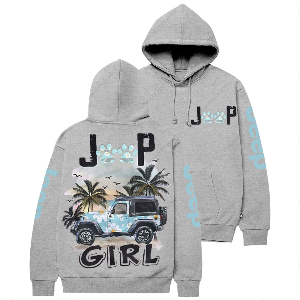Jp Dog Paws Beach Girl Casual Hoodie