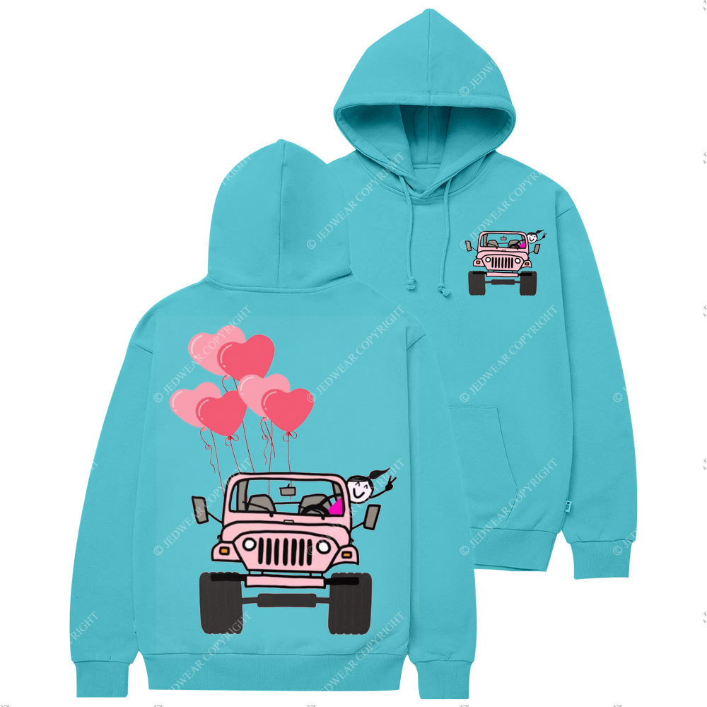 Pink Jp Girl Happiness Casual Hoodie