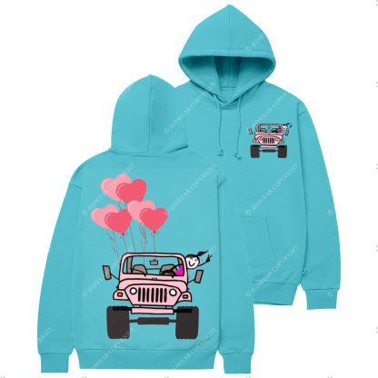 Pink Jp Girl Happiness Casual Hoodie