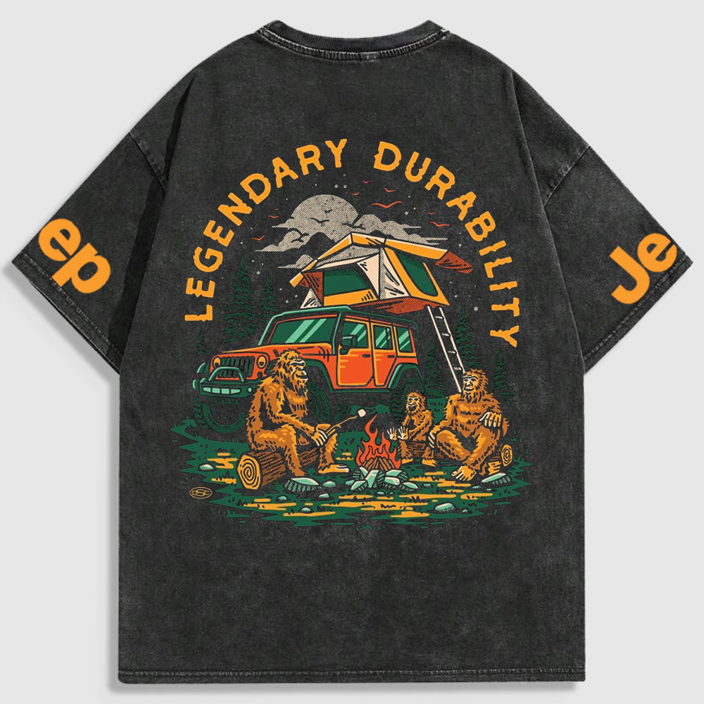 Legendary Durability Jp Camping BigFoot Washed T-Shirt