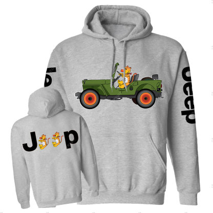 Tiger Drive a Jp Double Printed Casual Hoodie