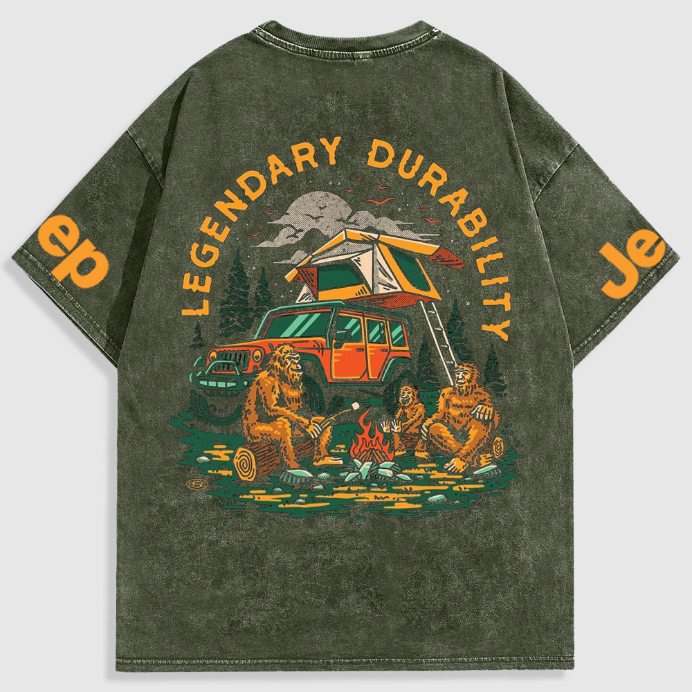 Legendary Durability Jp Camping BigFoot Washed T-Shirt