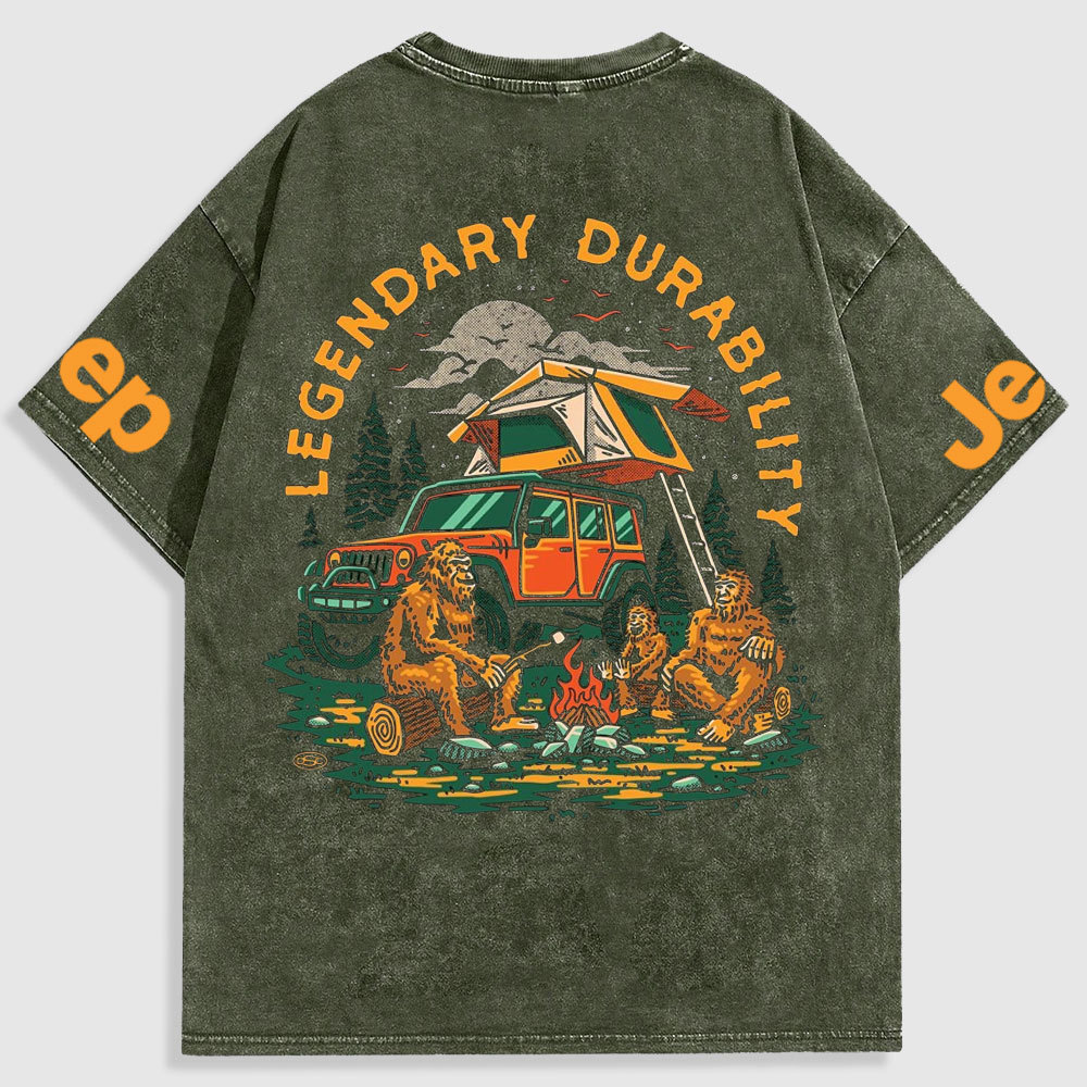 Legendary Durability Jp Camping BigFoot Washed T-Shirt
